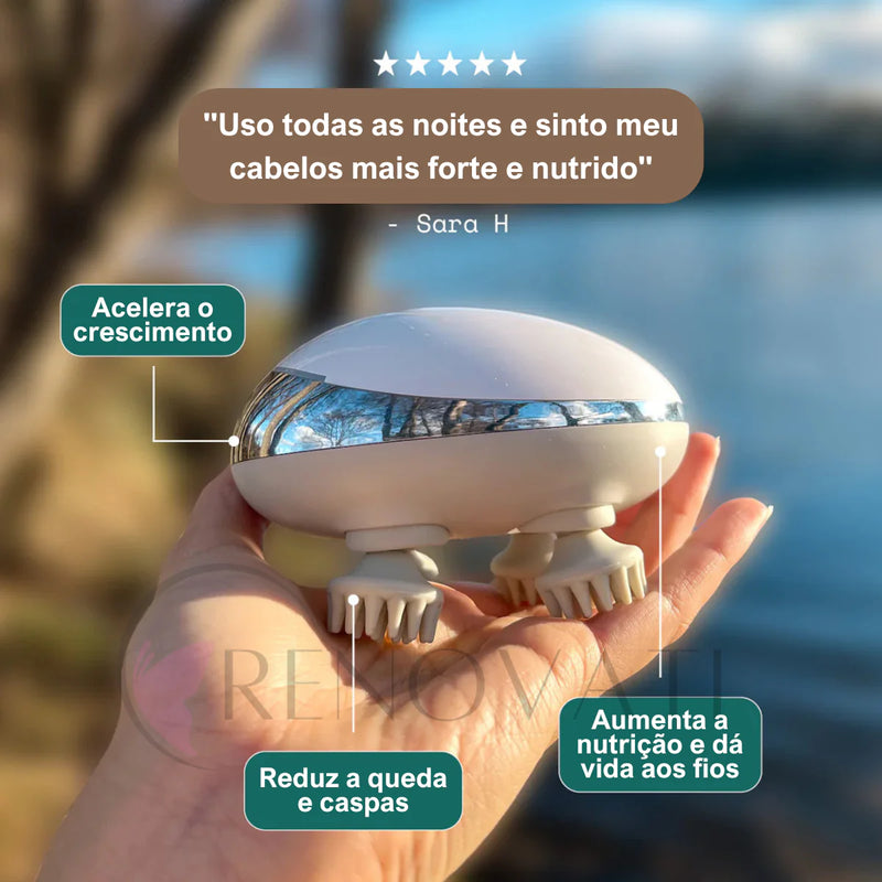Massageador Relaxante Elétrico para Couro Cabeludo - Renovati Hair