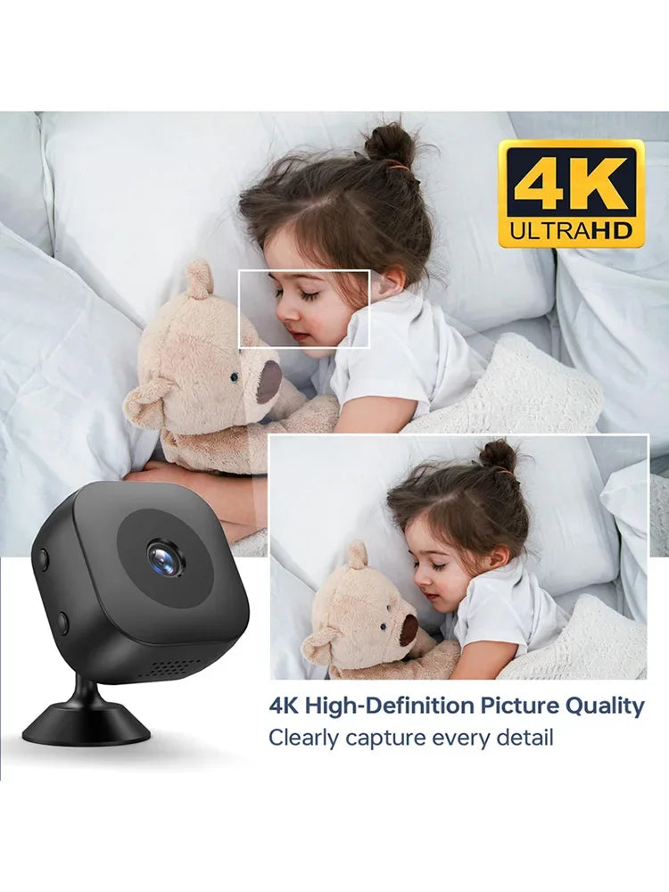 Xiaomi 4K Mini Camera WiFi Remote Monitoring IP/AP Portable Mobile Detection Camcorder Surveillance Security Camera Smart Home